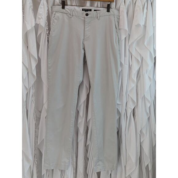 Michael Kors Slim Fit Chino Men's 34W 32L Ivory Stretch Cotton/Elastane - Picture 1 of 16
